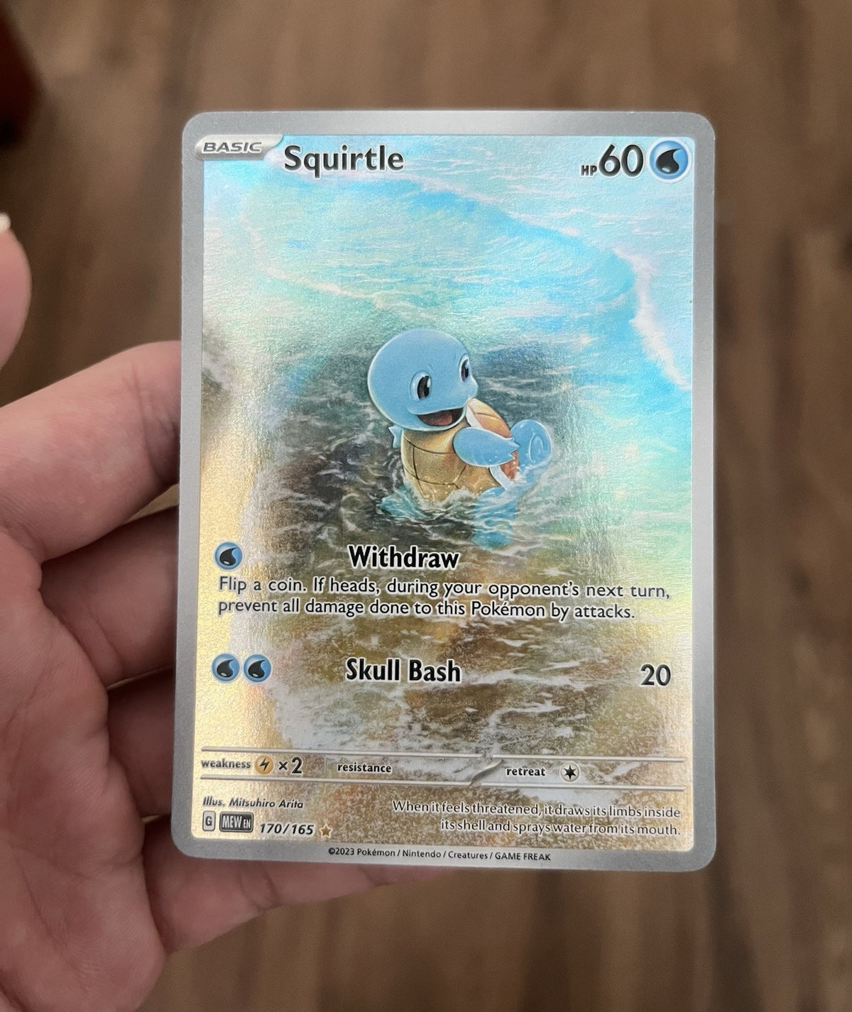 Pokemon Squirtle 170/165 Sv: Scarlet & Violet 151 Holo - Lightly Played