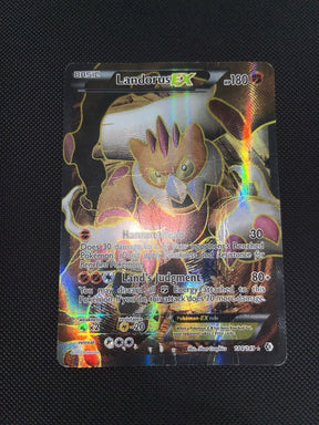 Pokemon Landorus EX (144 Full Art) 144/149 Boundaries Crossed Holo - Damaged!