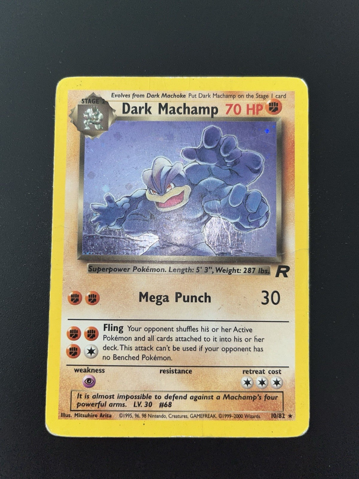 Pokemon Vintage Machamp & Dark Machamp Lot Of 2 Holos - HP&Damaged - See Photos!