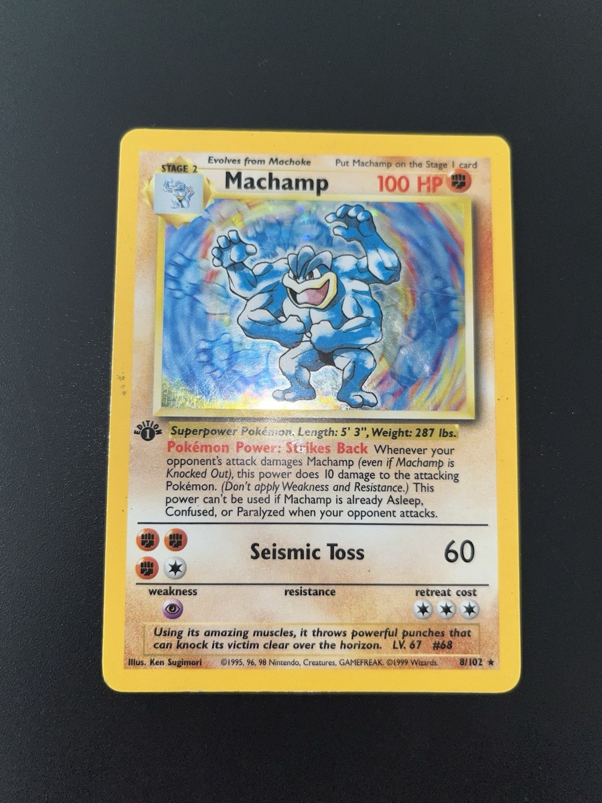 Pokemon Vintage Machamp & Dark Machamp Lot Of 2 Holos - HP&Damaged - See Photos!