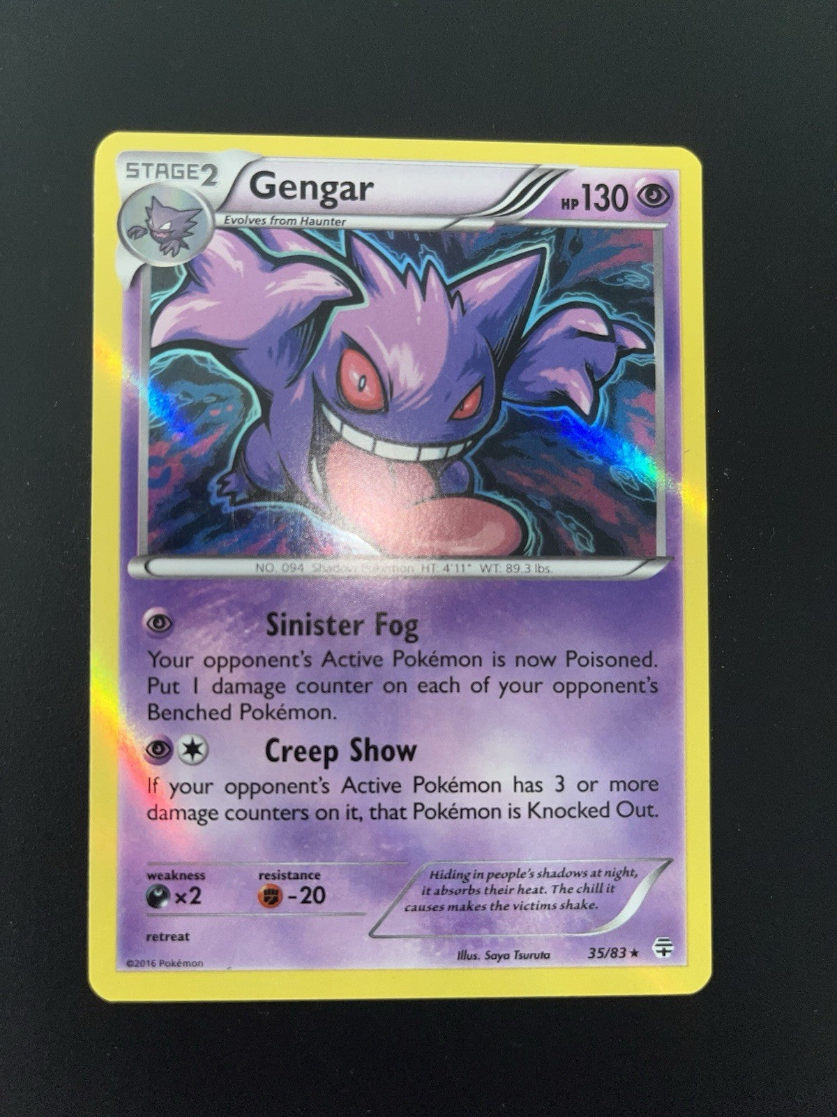 Pokemon Gengar 35/83 Generations Holo - Holo Bleed
