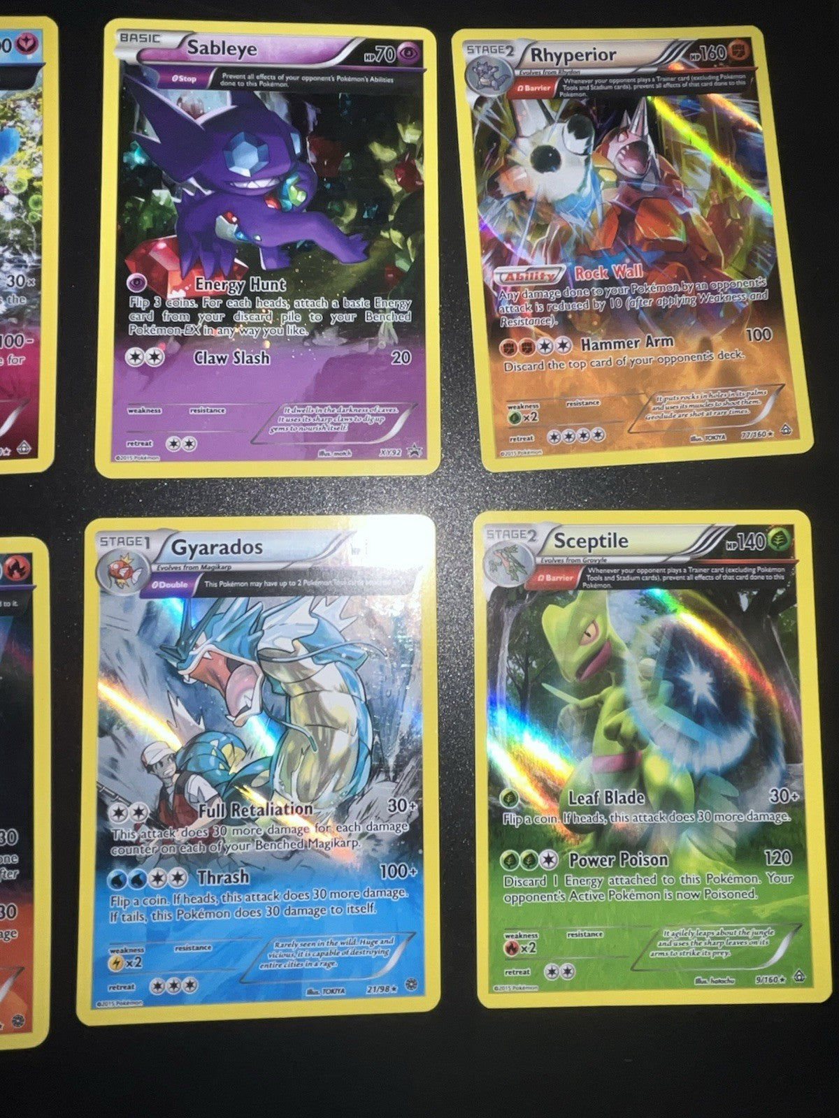 Pokemon XY Full Art Lot Of 6 - Mostly Light Played - See Photos&Read Description