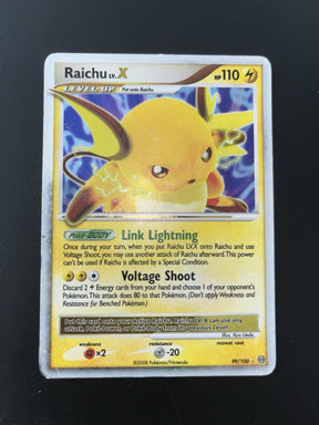 Pokemon Raichu LV.X 99/100 Stormfront Holo