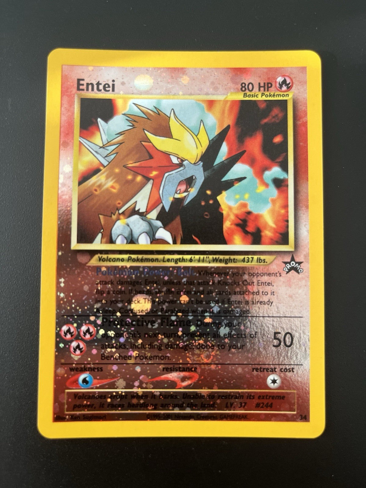 Pokémon TCG Entei Wizards Black Star Promos 34 Holo Promo - NM Swirl