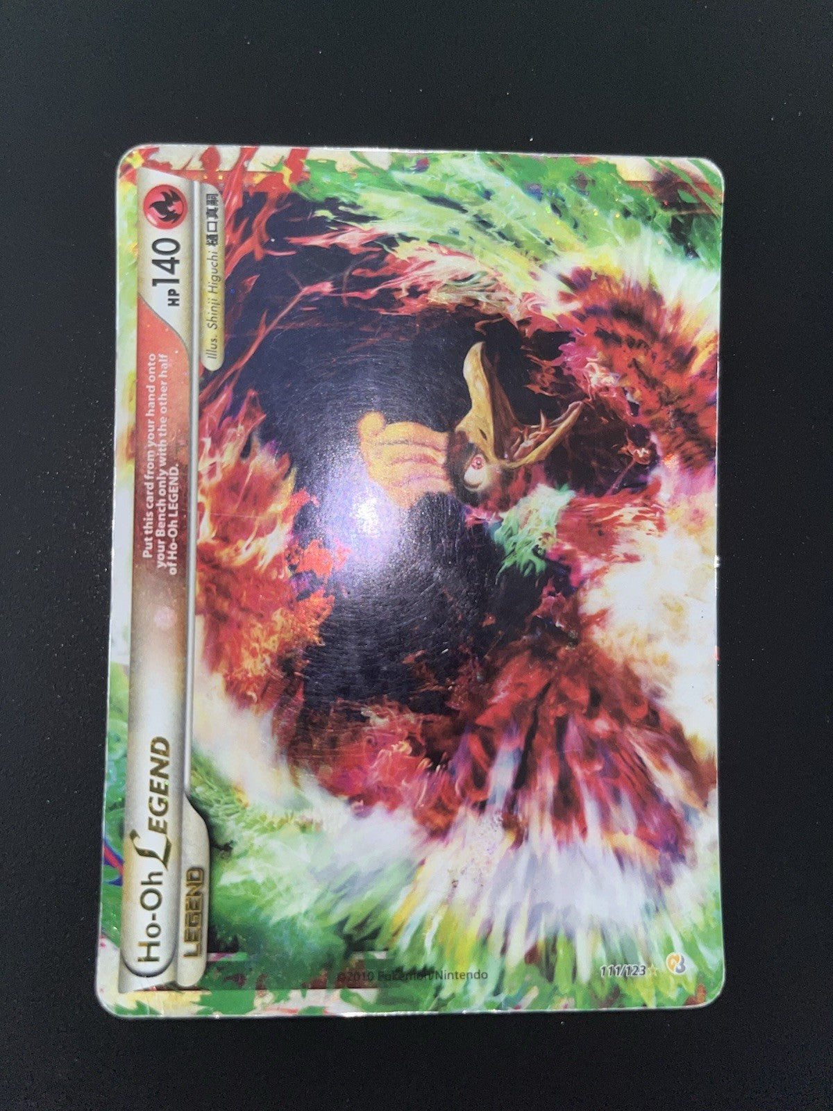 Pokemon Ho-Oh Legend (Top) 111/123 Heartgold & Soulsilver Holo - Damaged
