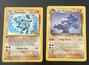 Pokemon Vintage Machamp & Dark Machamp Lot Of 2 Holos - HP&Damaged - See Photos!