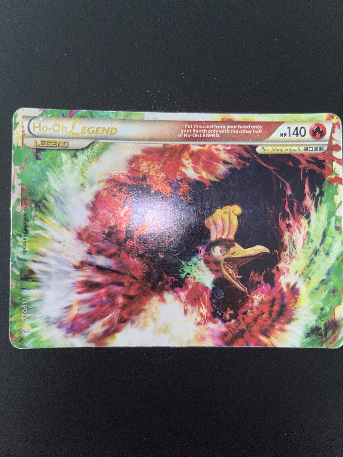 Pokemon Ho-Oh Legend (Top) 111/123 Heartgold & Soulsilver Holo - Damaged
