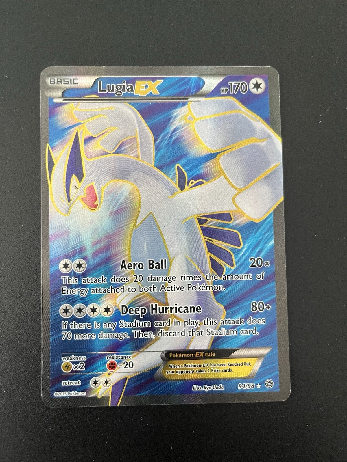 Pokemon Lugia EX (94 Full Art) 94/98 XY - Ancient Origins Holo - Moderate Played