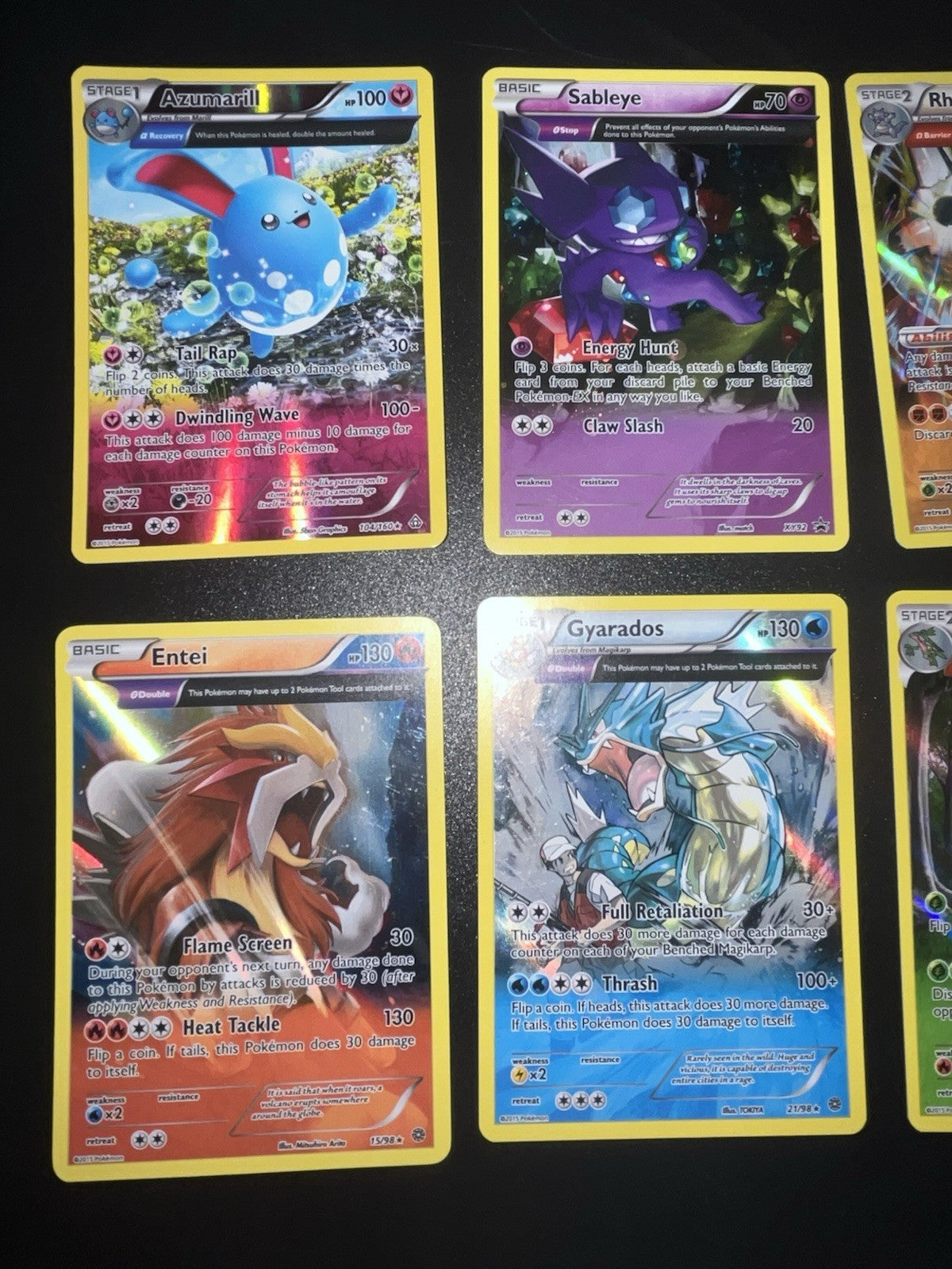 Pokemon XY Full Art Lot Of 6 - Mostly Light Played - See Photos&Read Description
