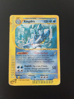 Pokemon Kingdra H14/H32 Aquapolis Holo - Damaged