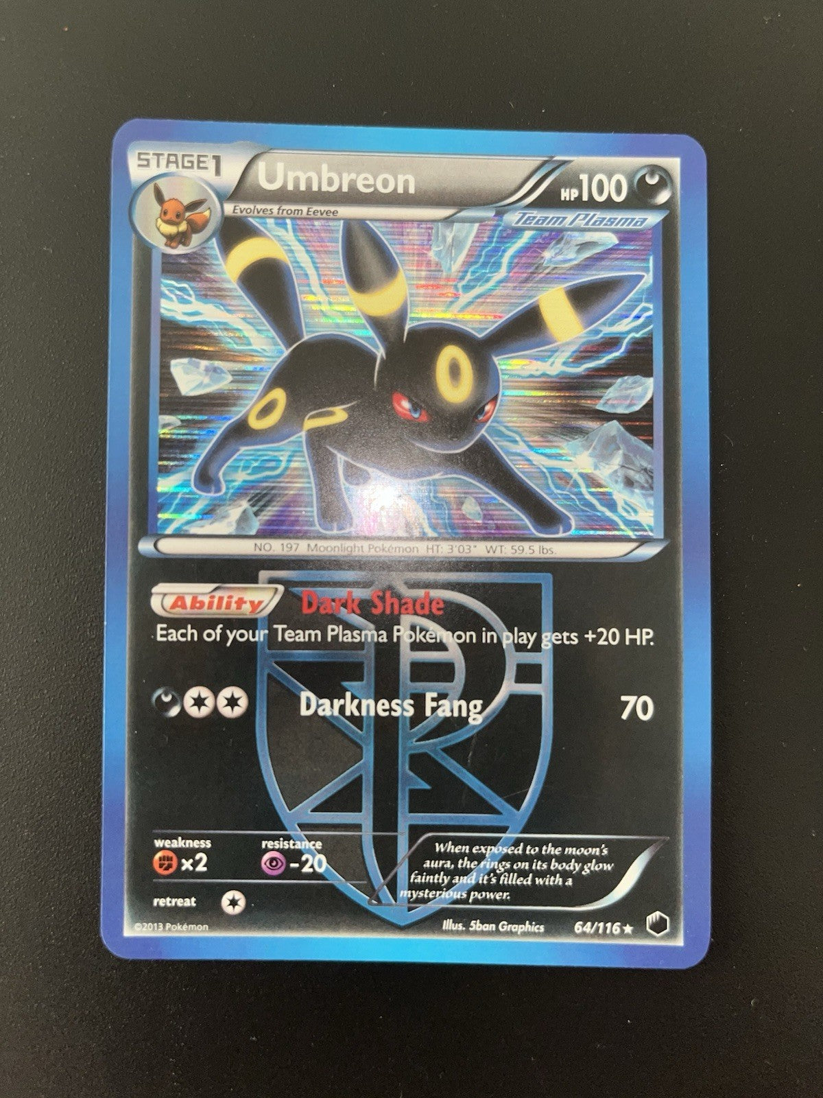 Pokemon Umbreon (Team Plasma) 64/116 Plasma Freeze Holo