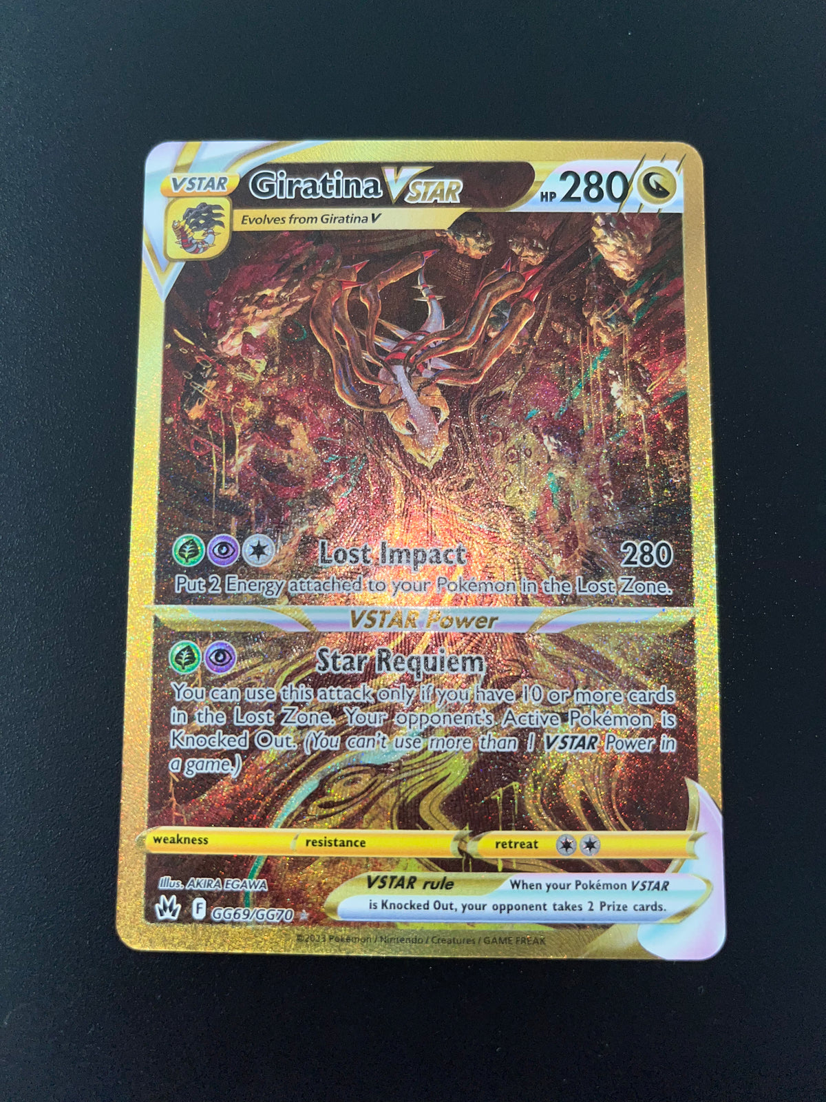 Giratina VSTAR (Secret) GG69/GG70 SWSH: Crown Zenith: Galarian Gallery Holo (Mint)