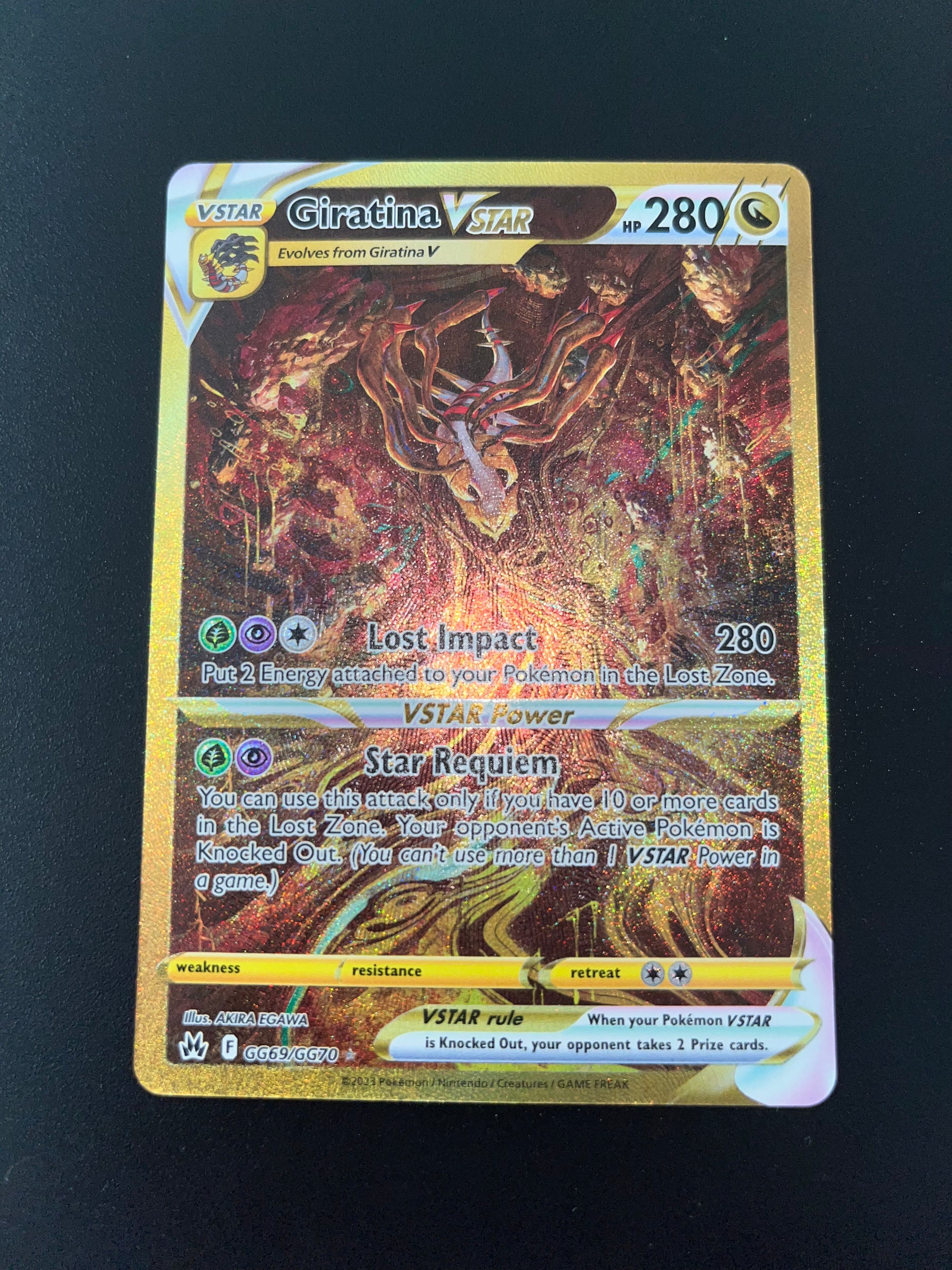 Giratina VSTAR (Secret) GG69/GG70 SWSH: Crown Zenith: Galarian Gallery Holo (Mint)