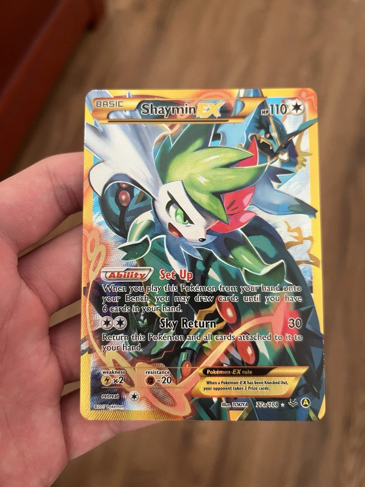 Shaymin EX 077A/108 Alternate Art Holo - NM- Read Description
