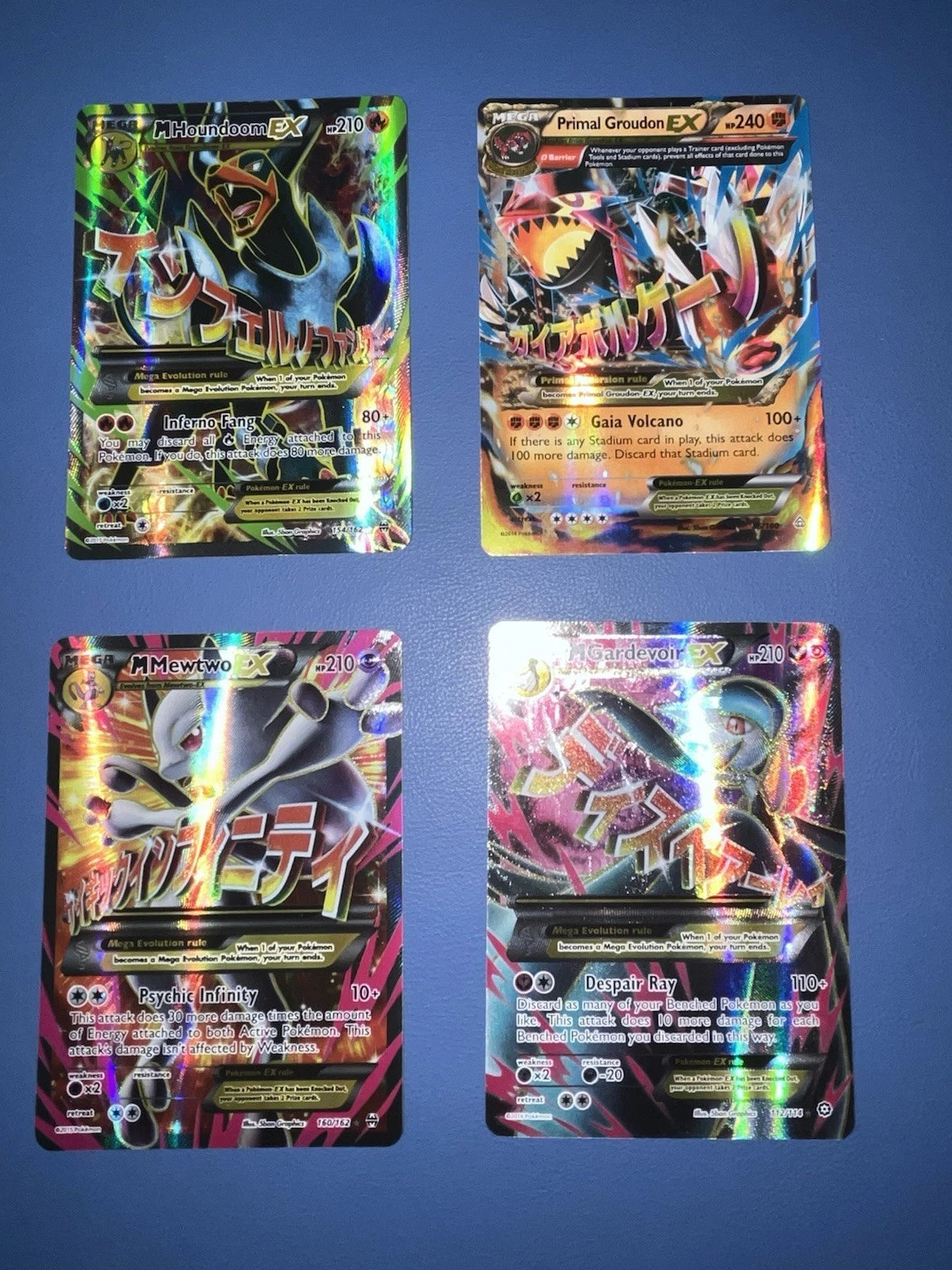Pokemon Mega Ex Lot Of 4 - Conditions Vary - See Photos And Read Description!